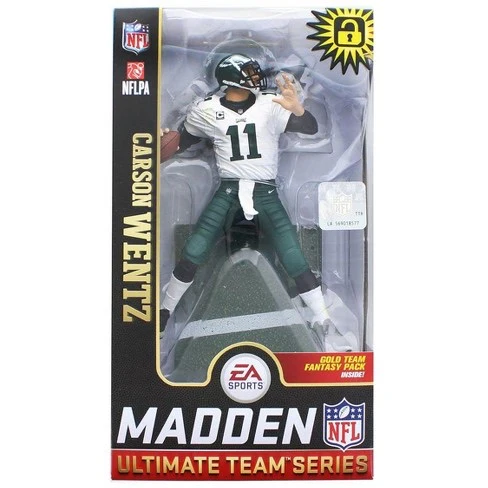 2019 NFL Madden Ultimate Gold Team Philadelphia Eagles Carson Wentz Variant Figure