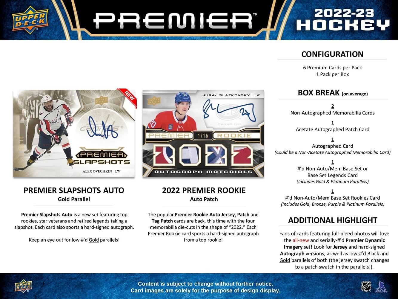 2022-23 Premier Upper Deck Hockey Cards Hobby Box - Image 5
