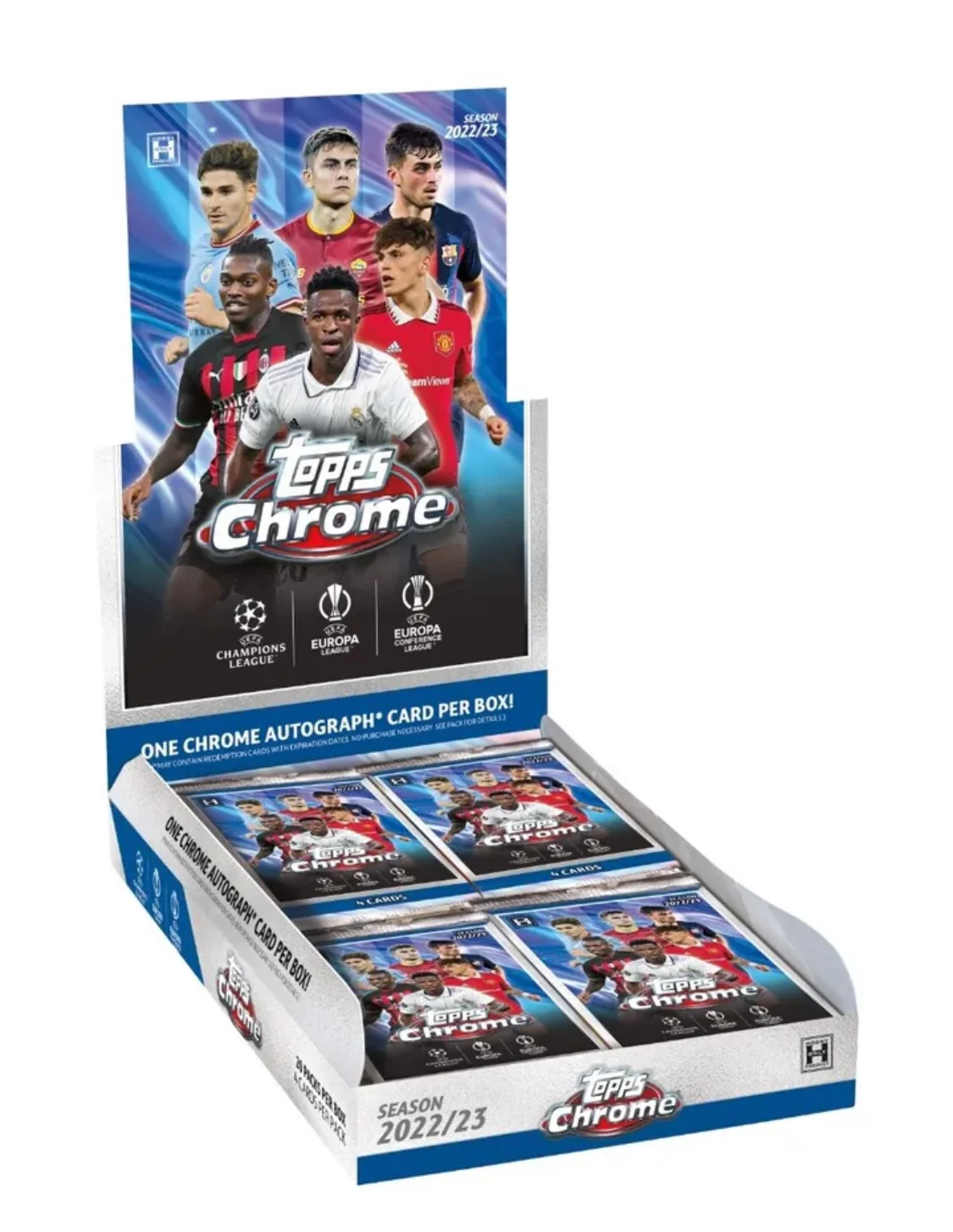 2022-23 Topps Chrome UEFA Club Competitions Soccer Trading Cards Hobby Box - Image 2