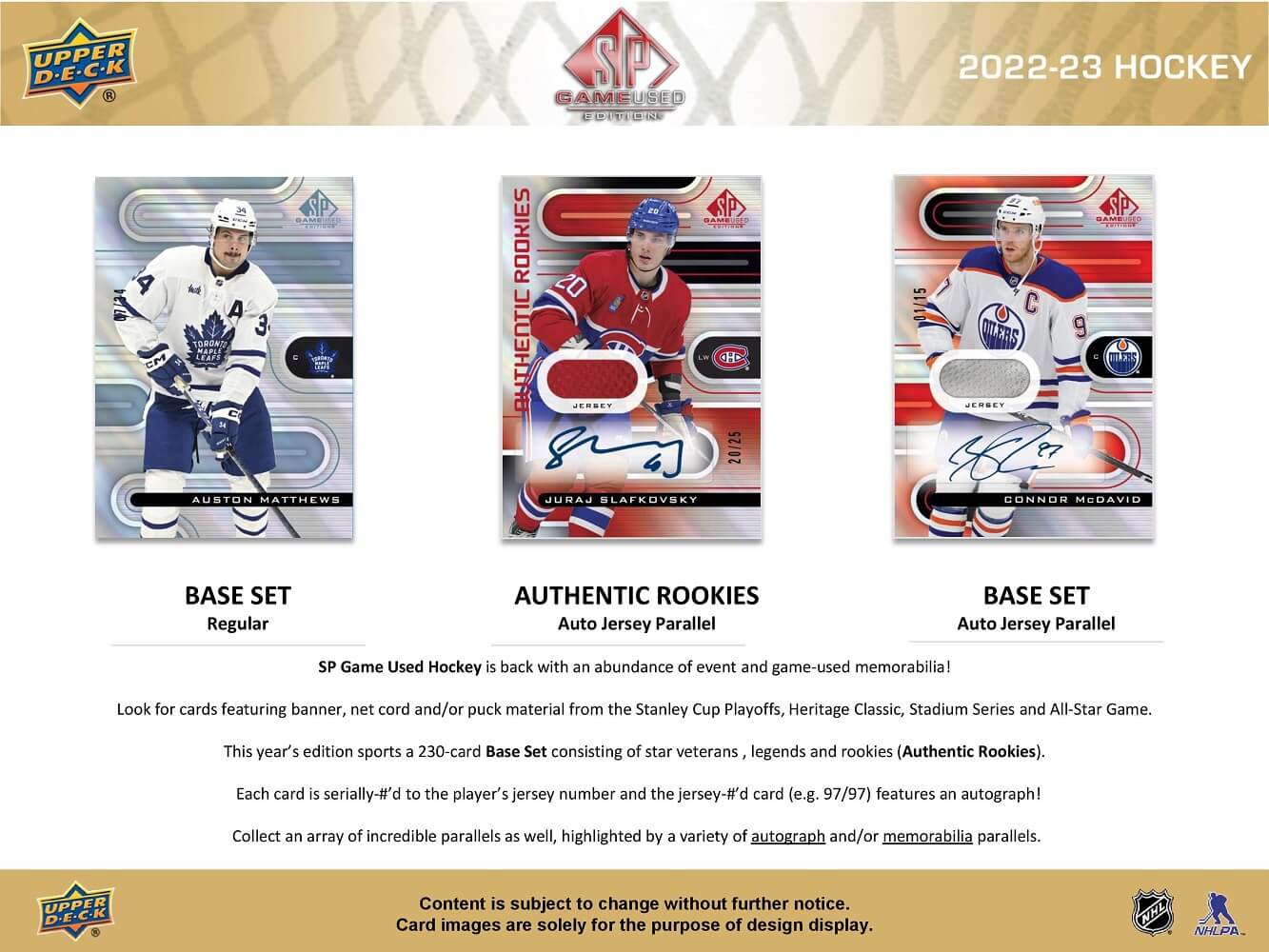 2022-23 Upper Deck SP Game Used Hockey Cards Hobby Box - Image 2