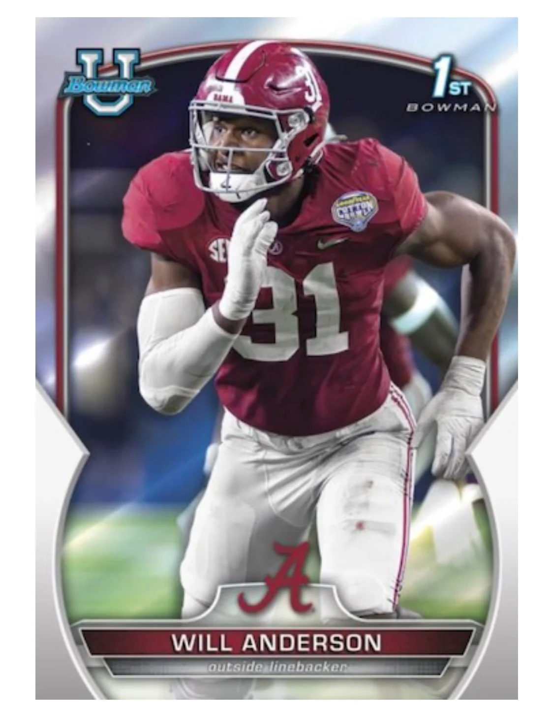 2022 Bowman Chrome University Football Factory Sealed 24 Pack Hobby Box - Image 4
