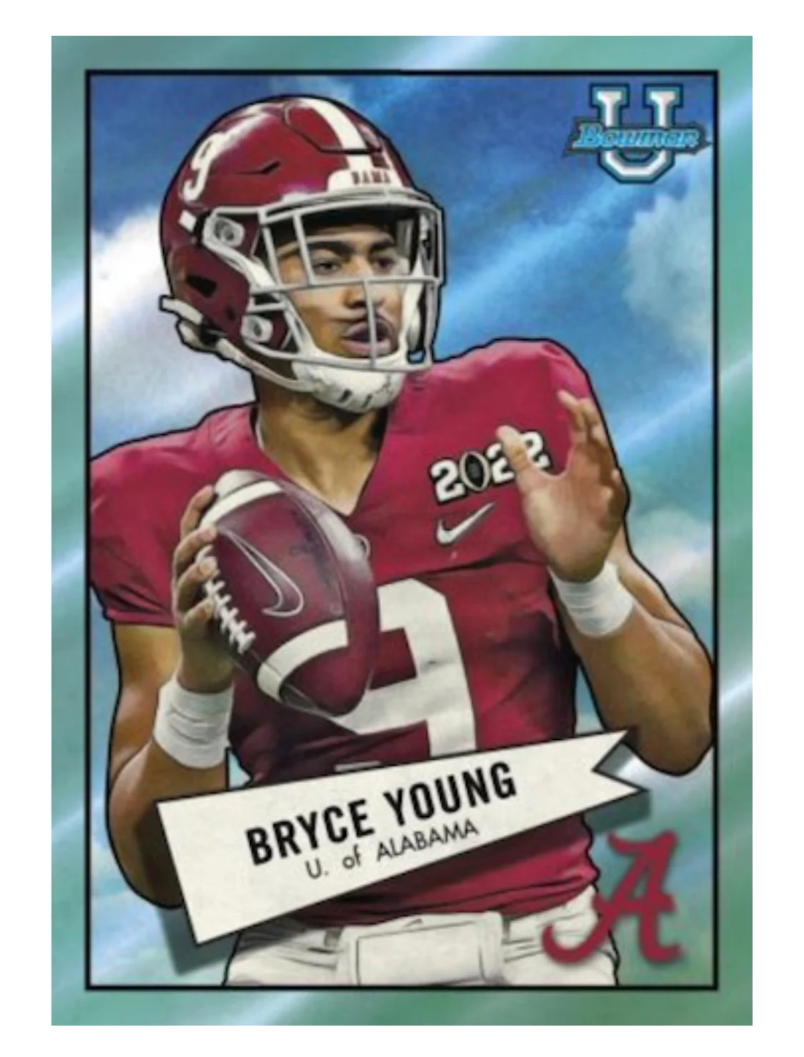 2022 Bowman Chrome University Football Factory Sealed 24 Pack Hobby Box - Image 6