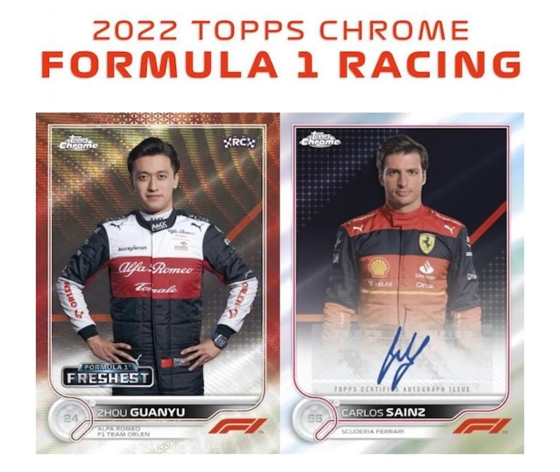 2022 Topps Chrome Formula 1 Hobby Cards - 1 Box /18 Packs - Image 2