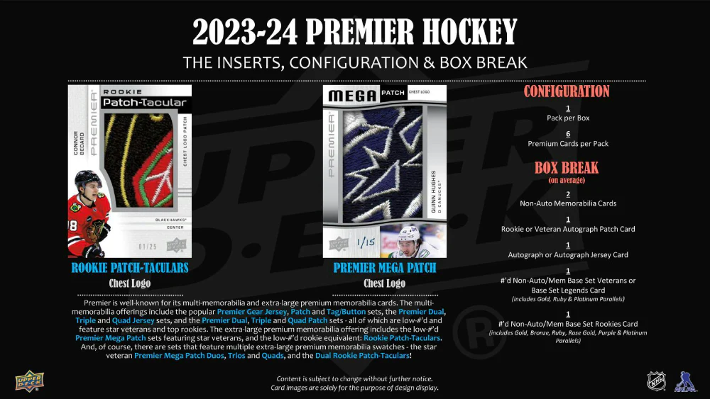 2023-24 Premier Upper Deck Hockey Cards Hobby Box - Image 3