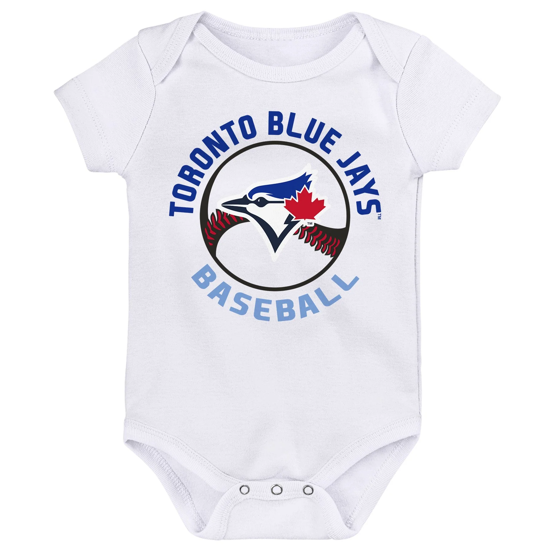 Infant Toronto Blue Jays Fan Romper Onesie 3 Pack Set - Image 3