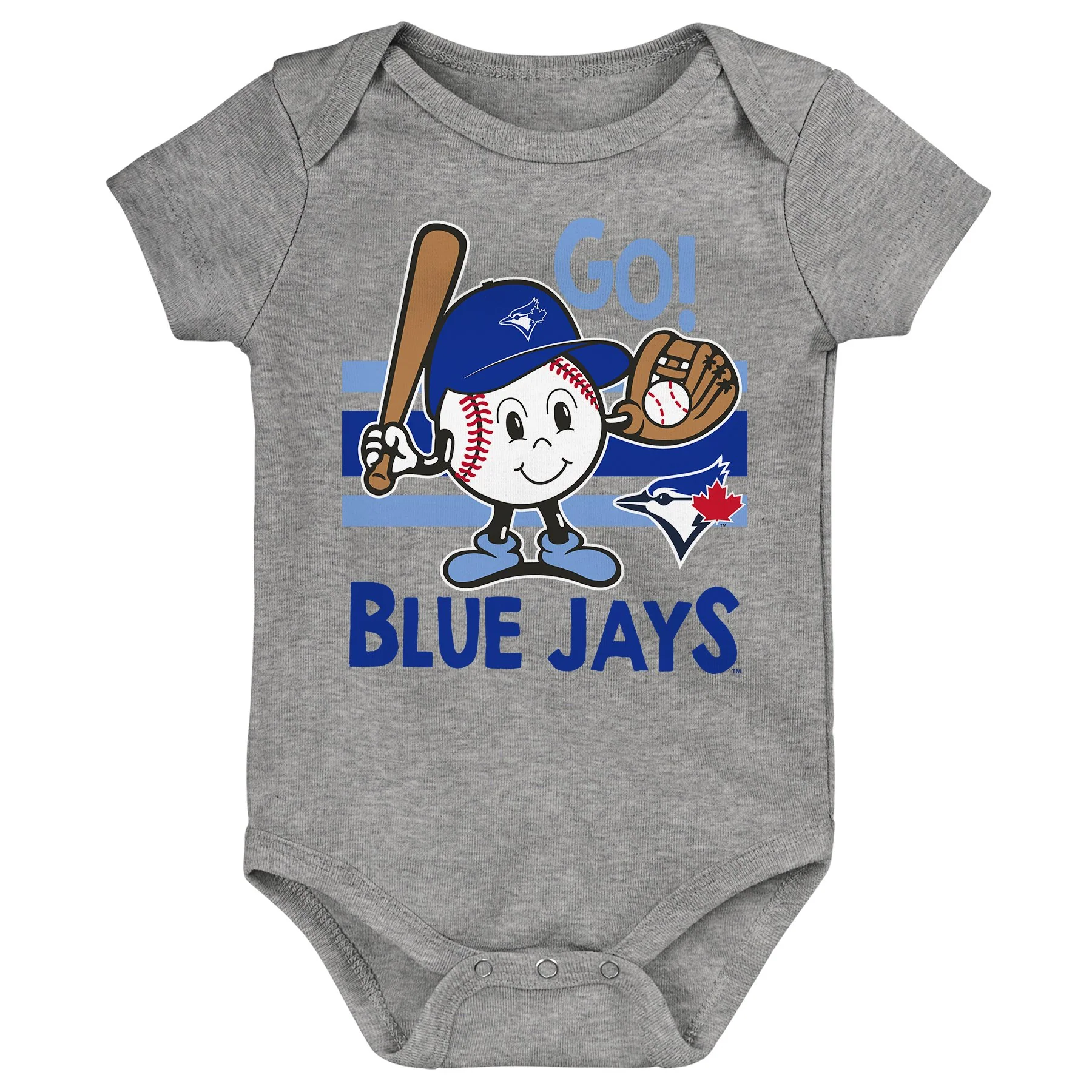Infant Toronto Blue Jays Fan Romper Onesie 3 Pack Set - Image 4