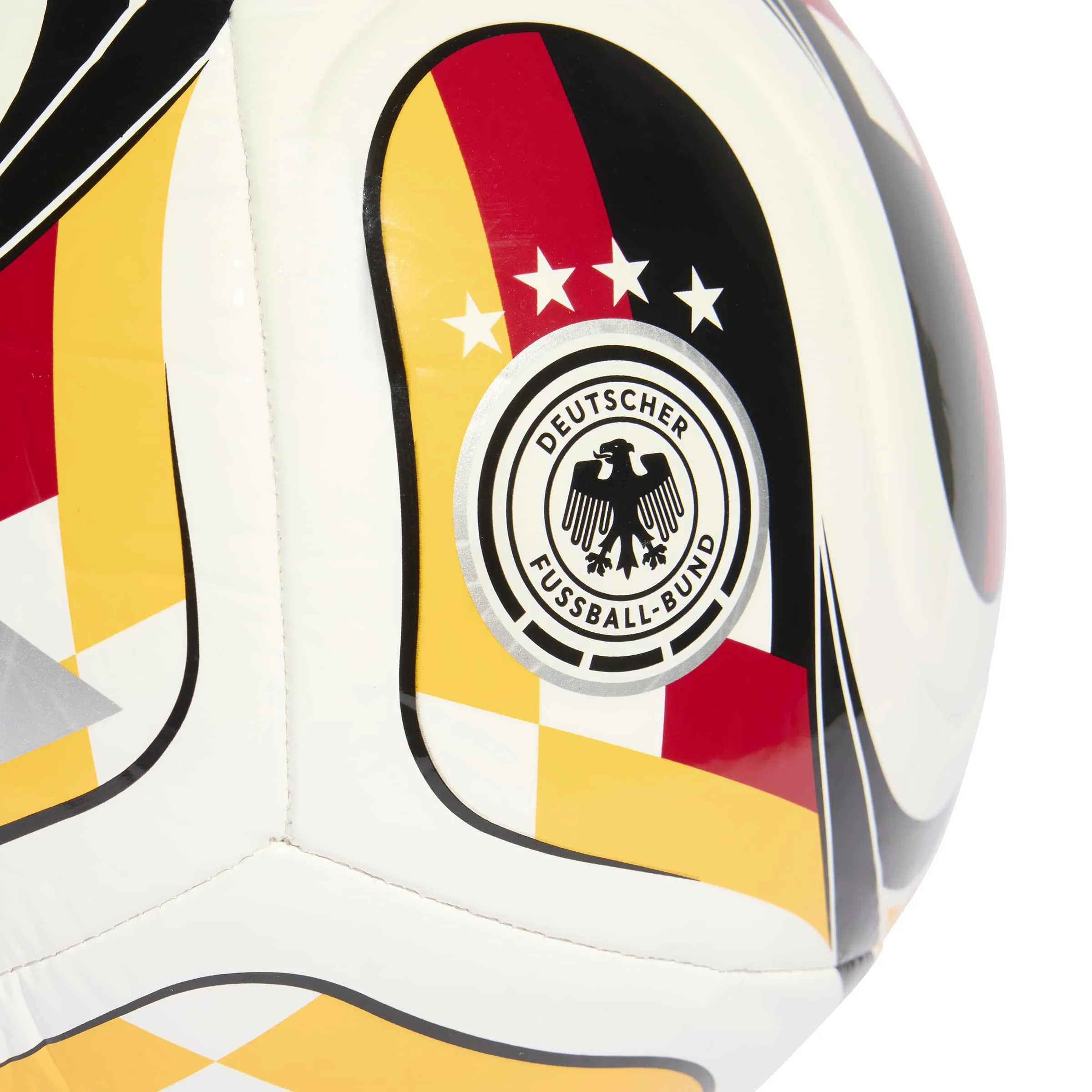 Germany DFB Adidas Trionda Home Club Ball – (White / Team Power Red 2 / Collegiate Gold / Black) - Size 5 - Image 3