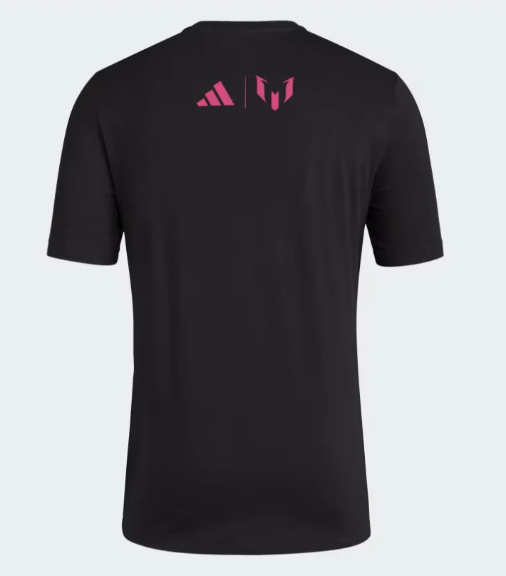 Youth Messi Adidas Mural Tee - Black - Image 2