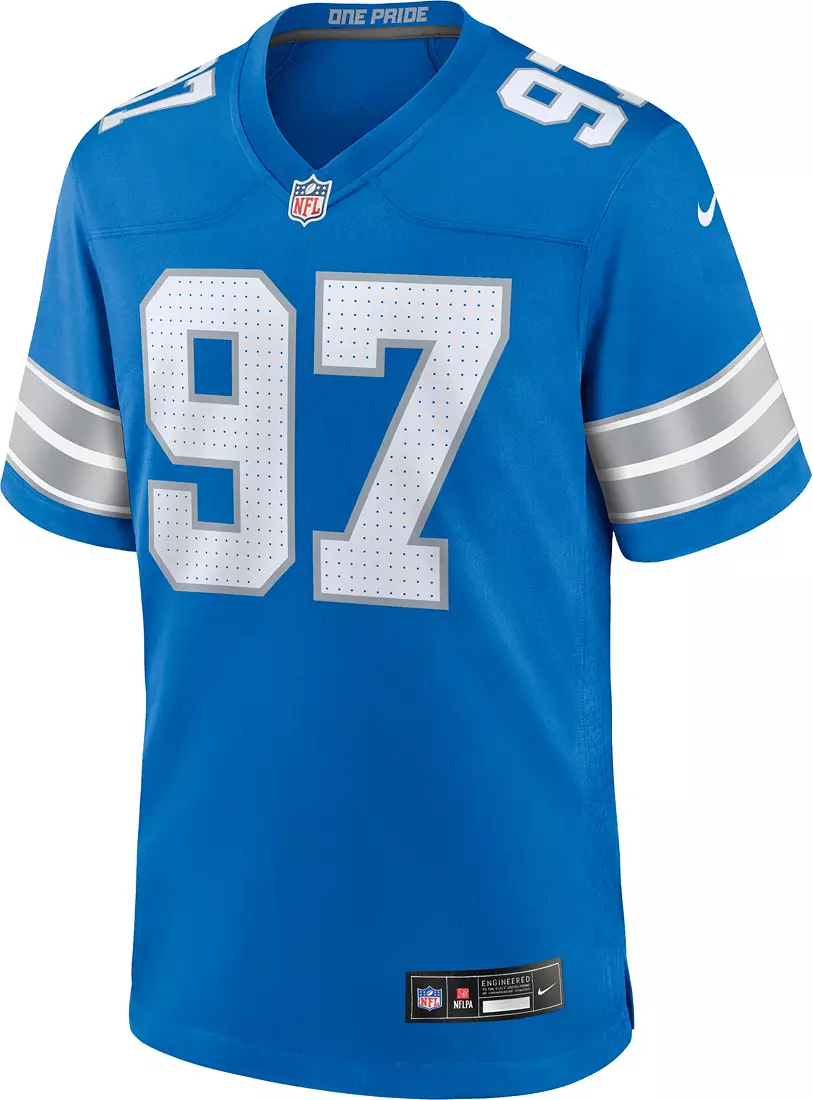 Aiden Hutchinson #97 Detroit Lions Nike Player Game Home Jersey - Blue - Image 3