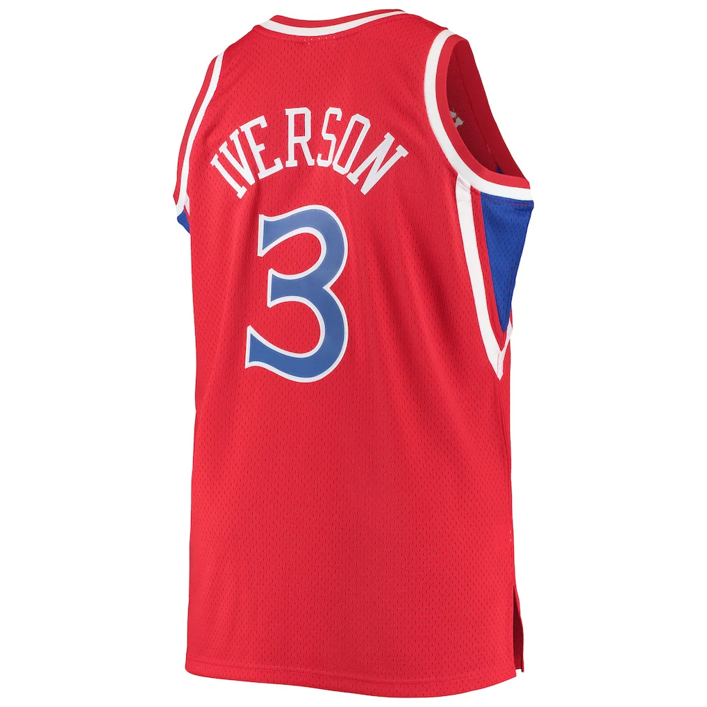 Allen Iverson #3 Philadelphia 76ers Mitchell & Ness 1996-97 Hardwood Classic Swingman Jersey - Image 3