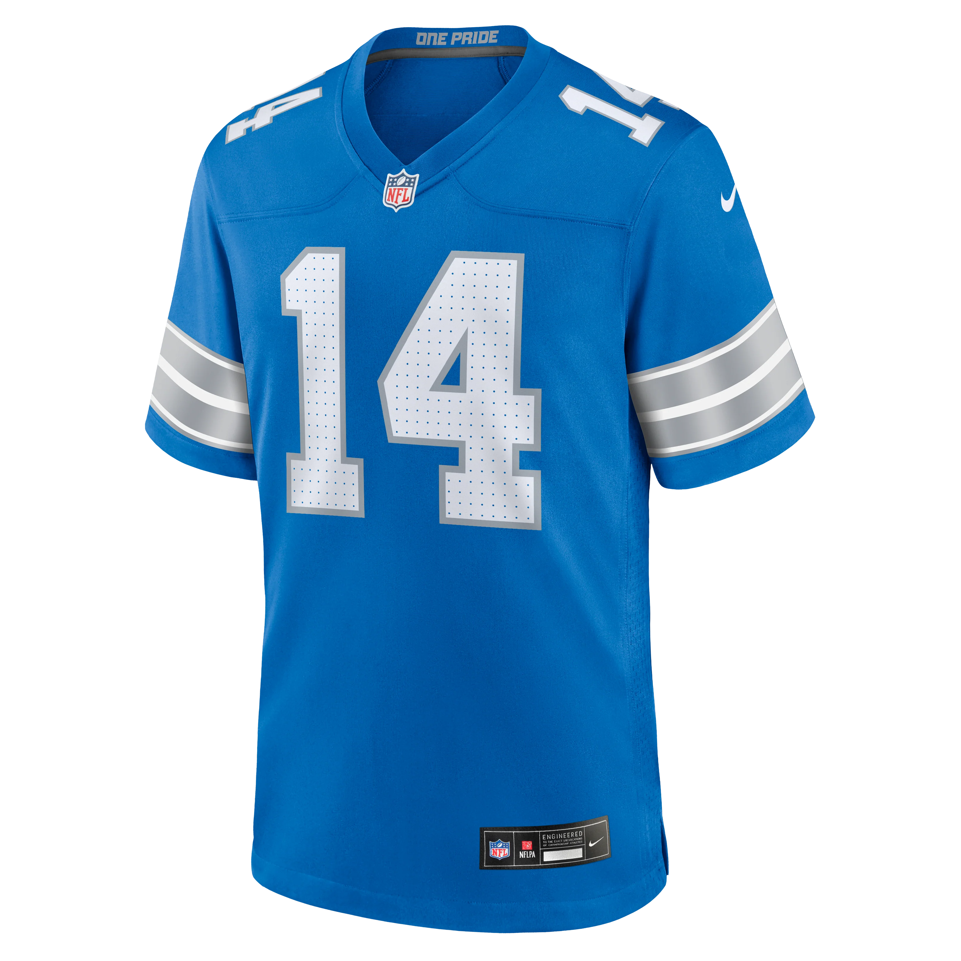 Amon-Ra St. Brown #14 Detroit Lions Nike Game Jersey - Blue - Image 3