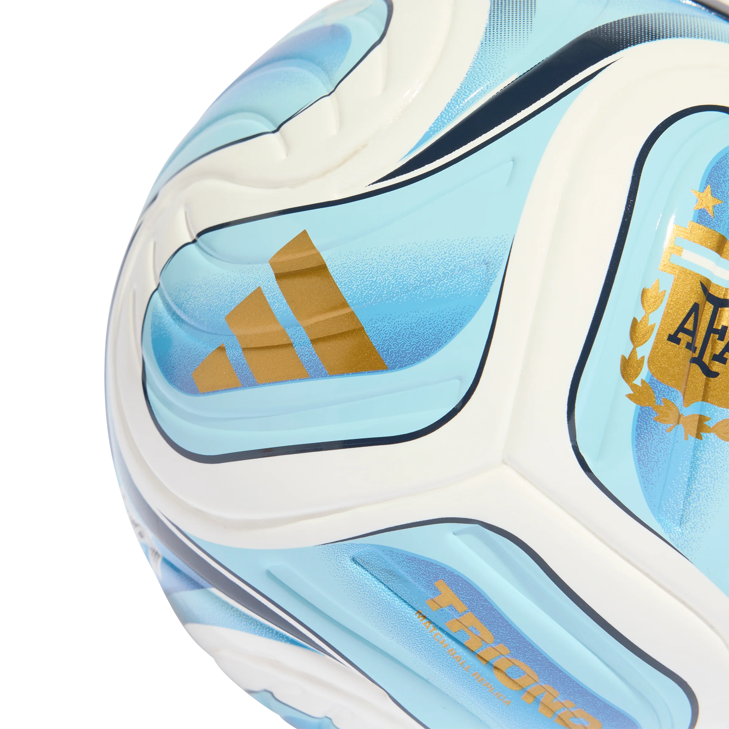 Argentina AFA Adidas Trionda Home Mini Ball (White / Ice Blue / Light Blue) -SIZE 1 - Image 3