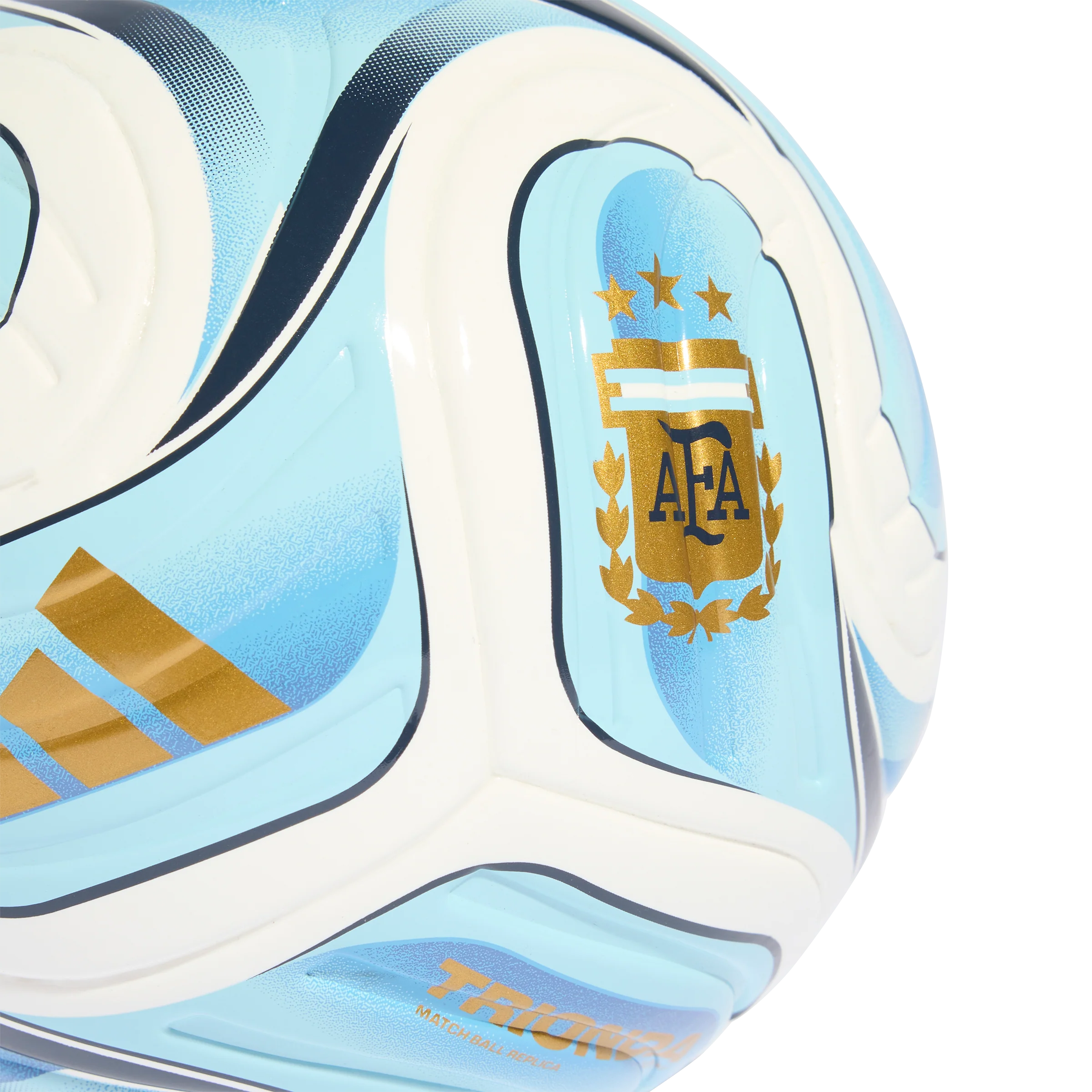 Argentina AFA Adidas Trionda Home Mini Ball (White / Ice Blue / Light Blue) -SIZE 1 - Image 4
