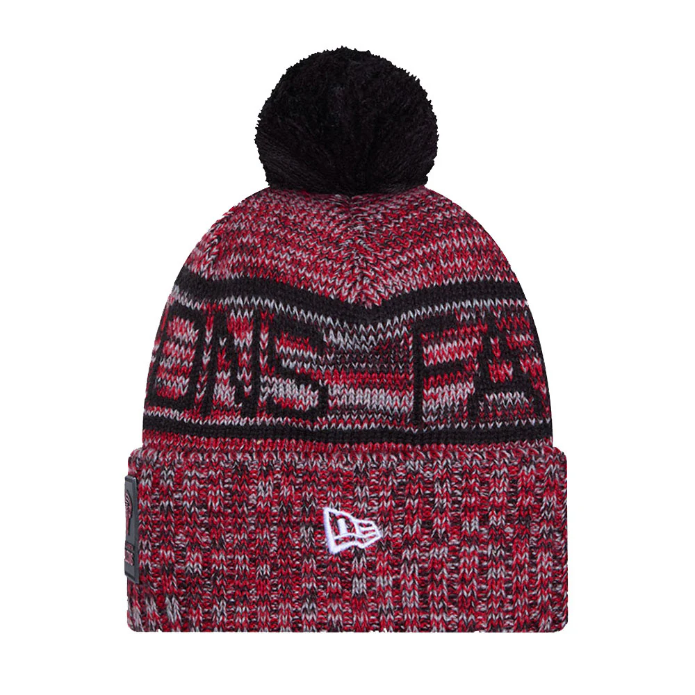 Atlanta Falcons New Era 2025 Sideline Cold Weather Cuffed Knit Hat with Pom - Image 2