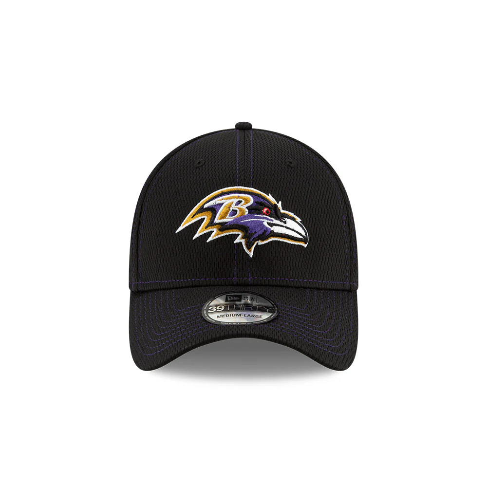 Baltimore Ravens New Era 2019 On Field Sideline Home 39Thirty Flex Fit Hat - Image 4
