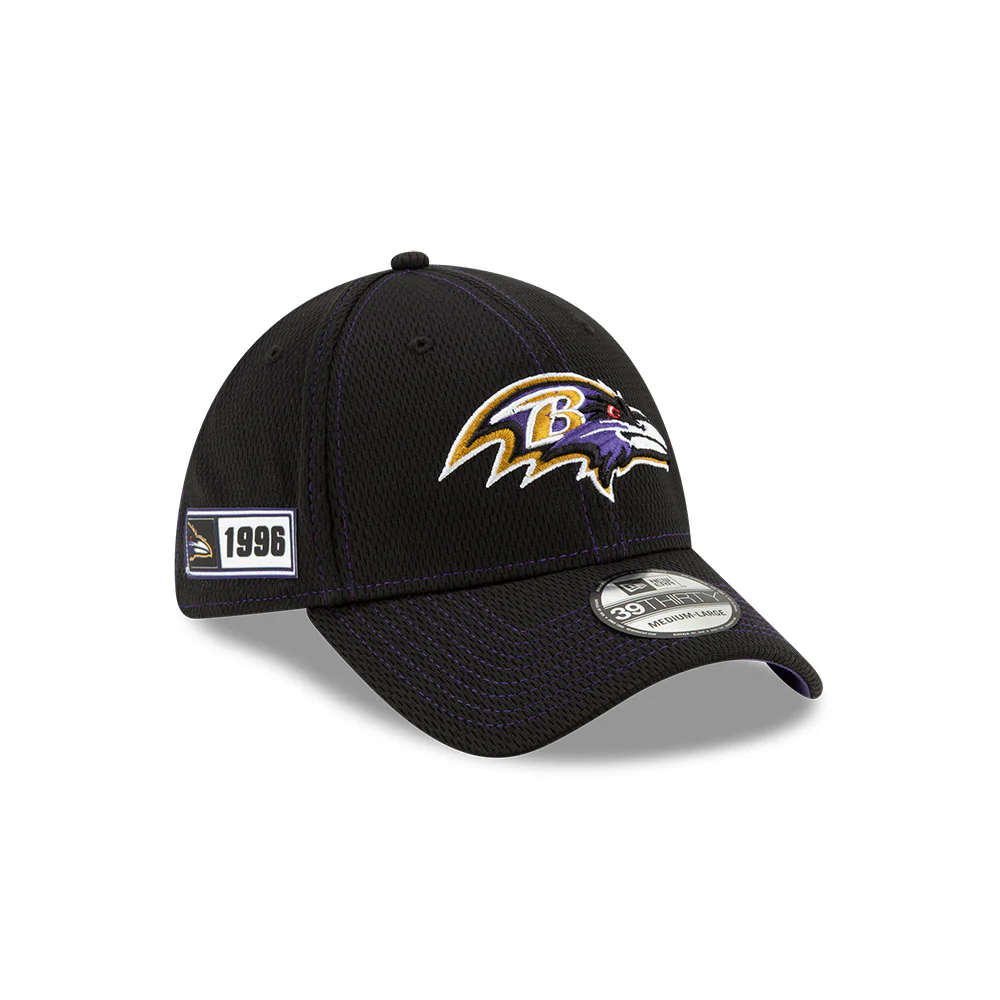 Baltimore Ravens New Era 2019 On Field Sideline Home 39Thirty Flex Fit Hat - Image 5