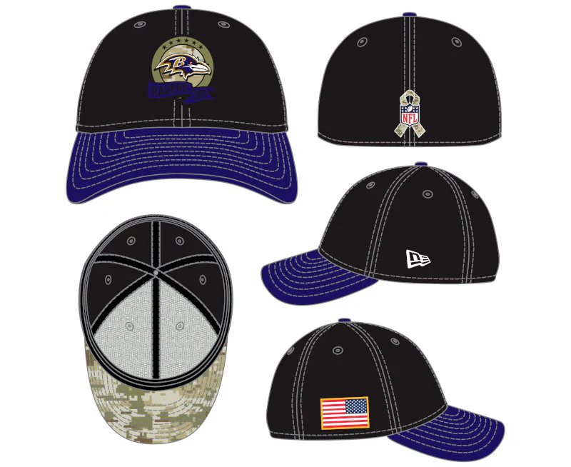 Baltimore Ravens New Era 2022 Salute To Service - 39THIRTY Flex Hat - Image 8