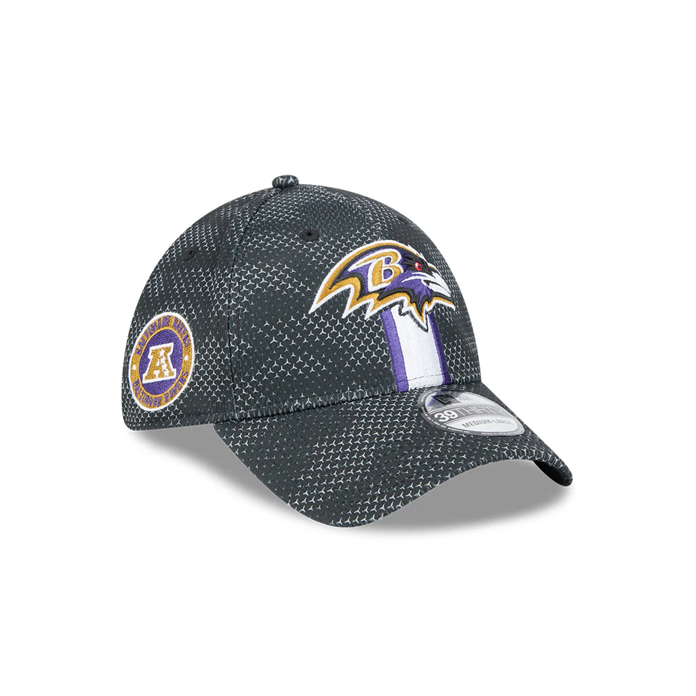 Baltimore Ravens NFL 2024 Sideline New Era 39 Thirty Flex Hat - Black - Image 2