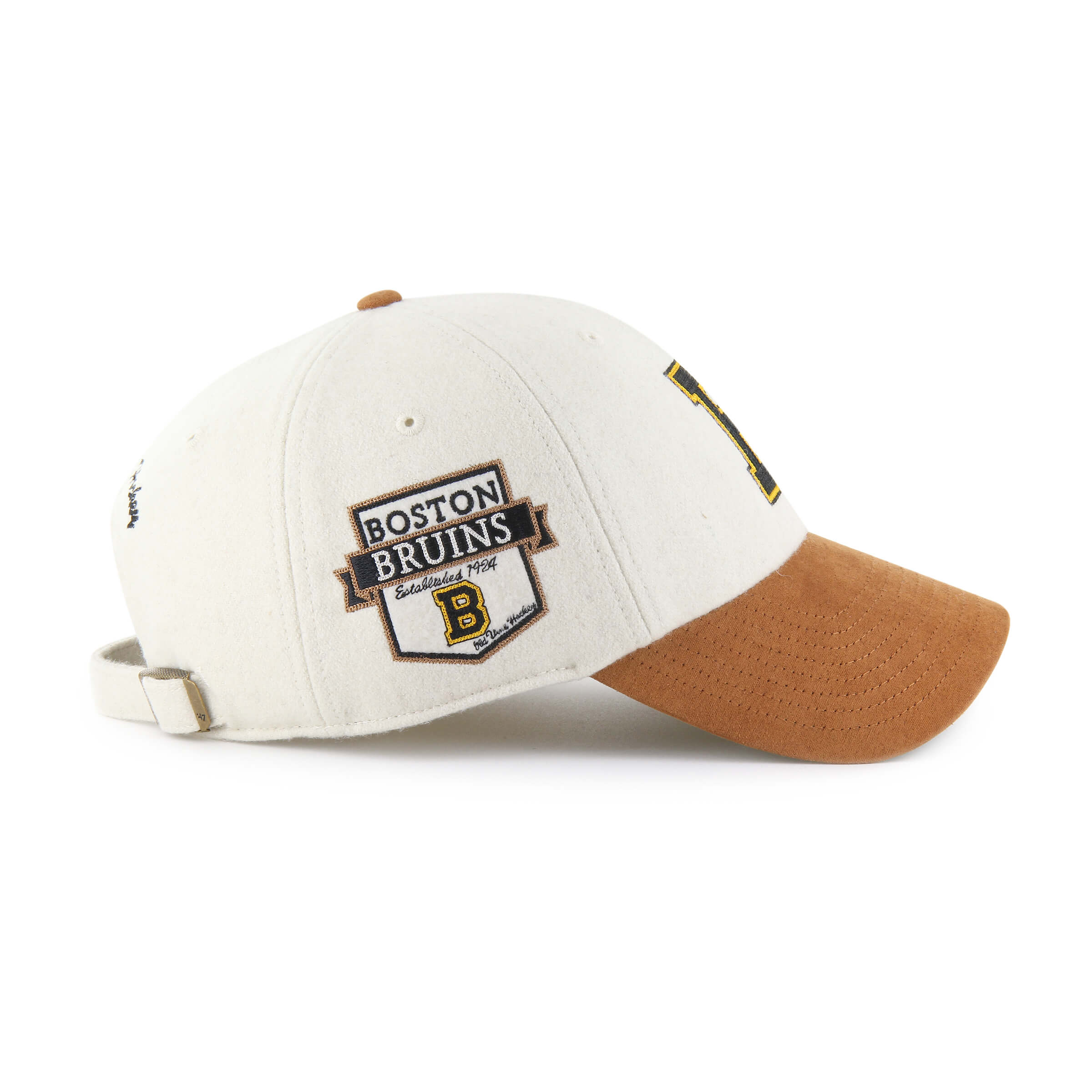 Boston Bruins '47 Beige Rafter Clean Up Adjustable Hat - Image 2