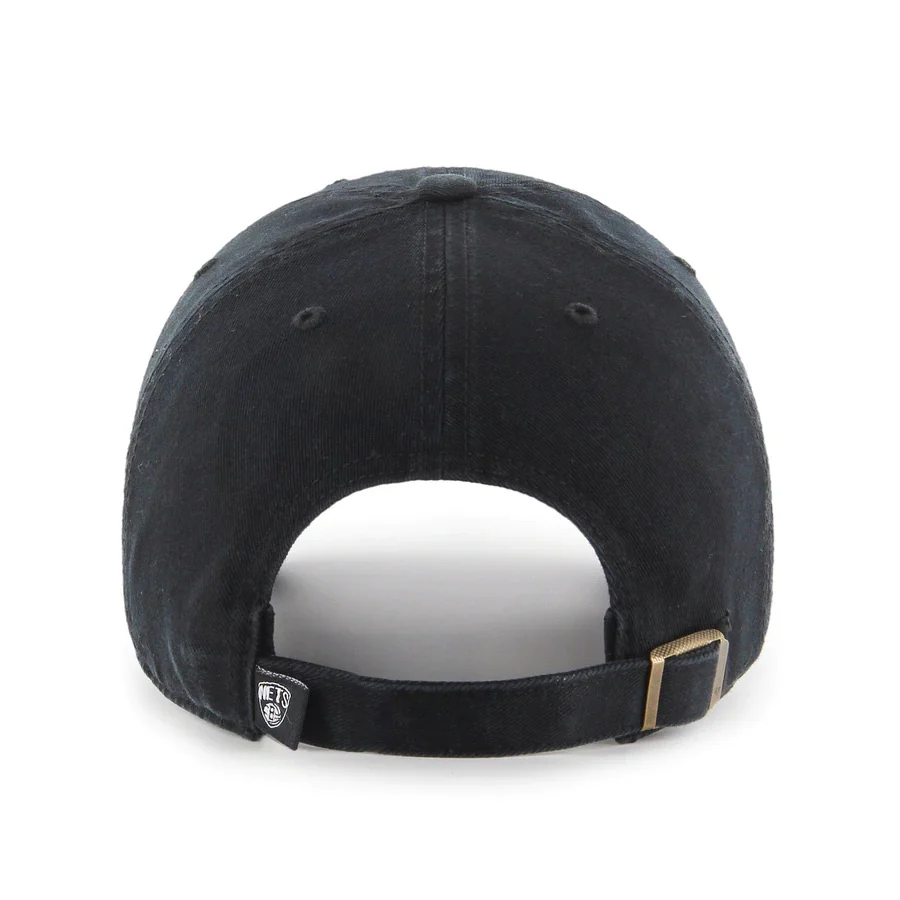Brooklyn Nets "B" Logo NBA 47 Brand Clean Up Adjustable Buckle Back Hat - Image 2