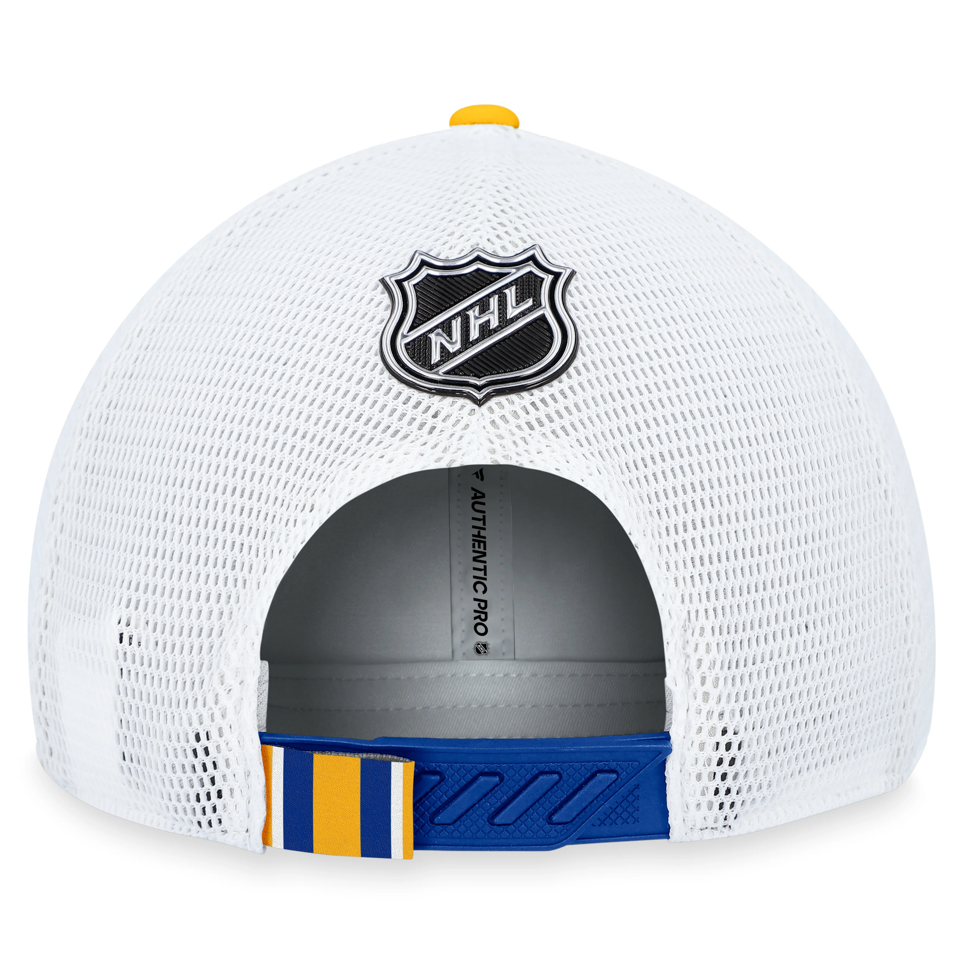 Buffalo Sabres Fanatics Branded Blue 2023 NHL Draft On Stage Trucker Adjustable Hat - Image 4