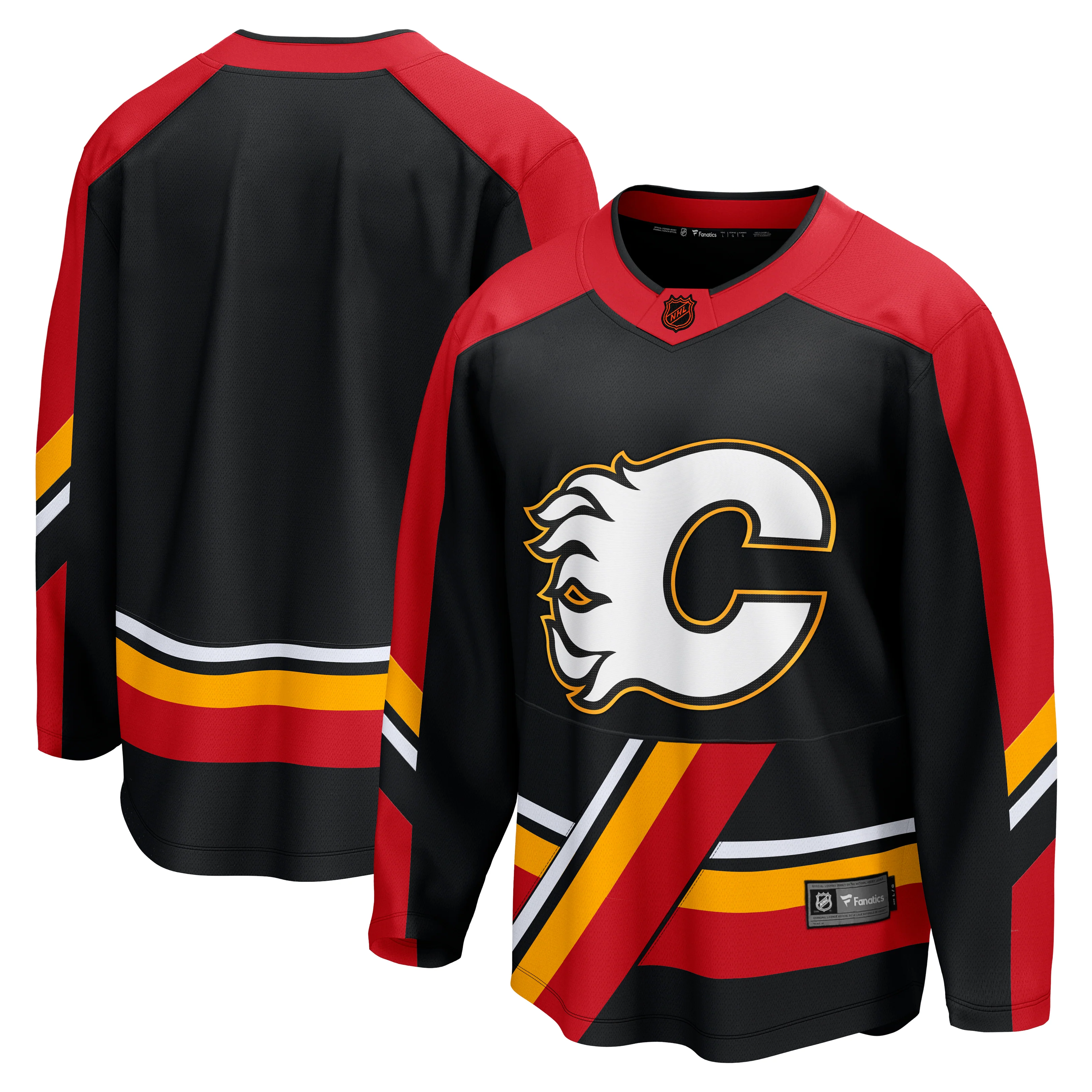 Calgary Flames Fanatics Branded - Retro Reverse Special Edition 2.0 Breakaway Blank Jersey - Black - Image 3