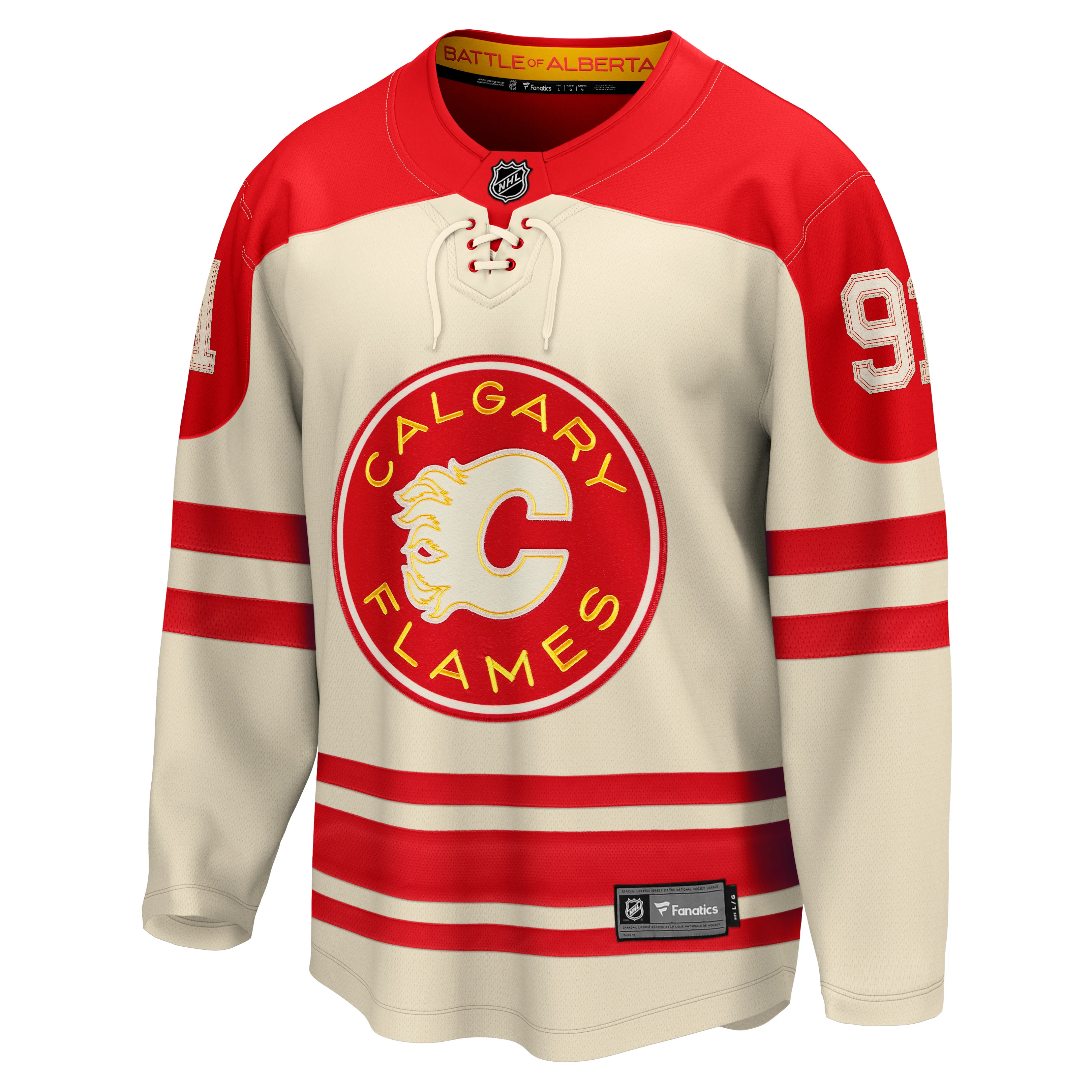 Calgary Flames Nazem Kadri #91 2023 NHL Heritage Classic - Fanatics Breakaway Jersey - Image 3
