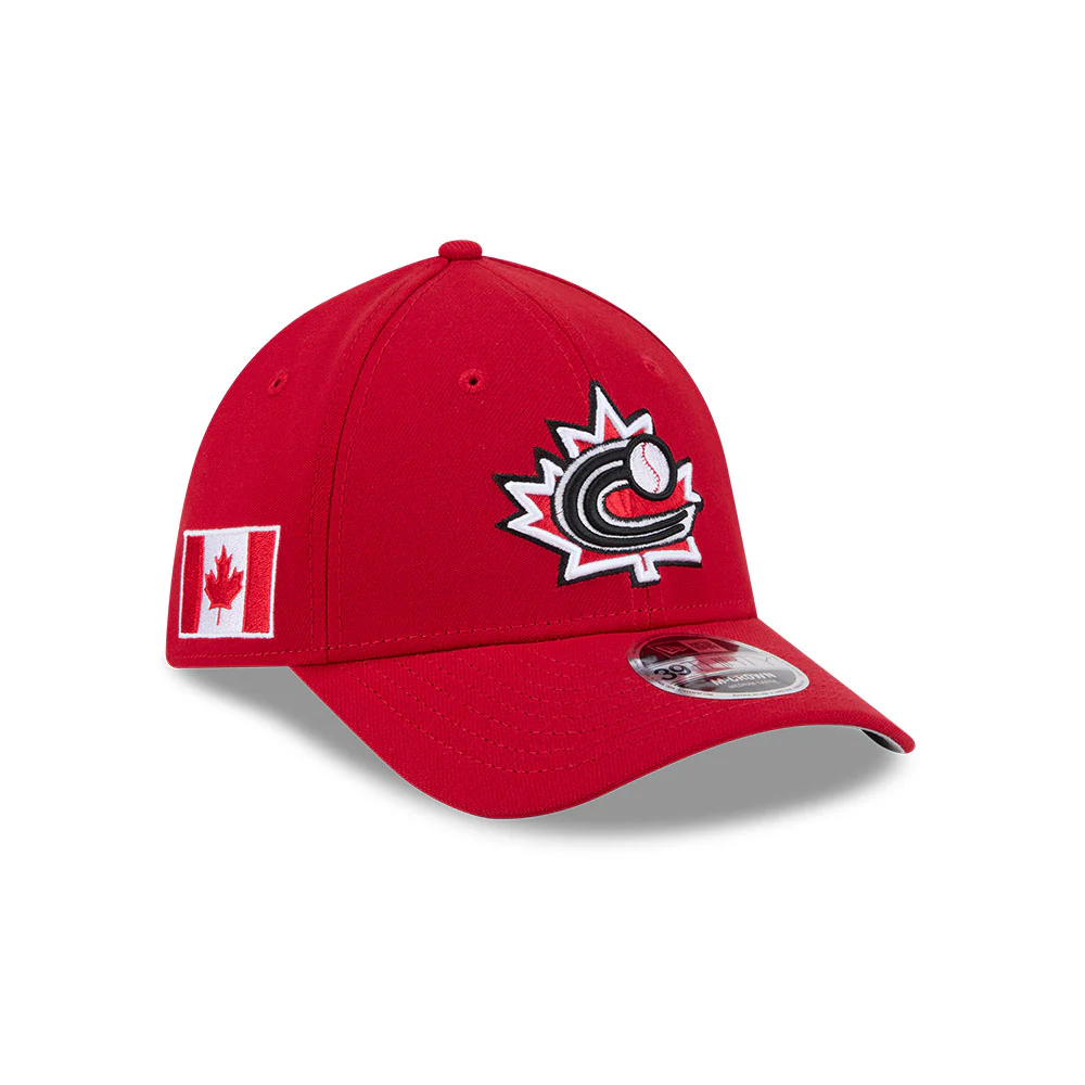 Canada Baseball New Era Red 2026 World Baseball Classic M-Crown 39THIRTY Flex Hat - Image 2