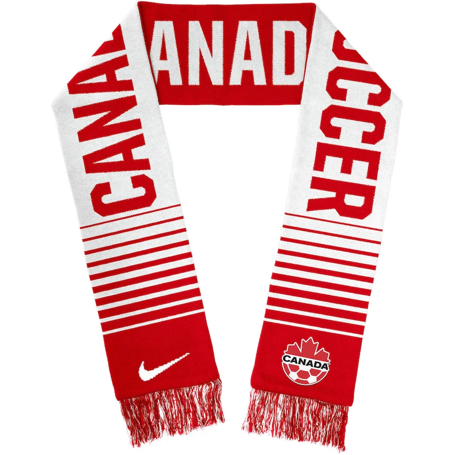 Canada National Soccer Team Nike Red/White Jacquard Local Scarf - Image 2