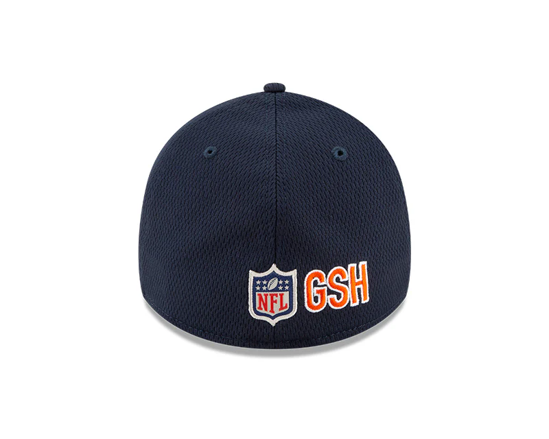 Chicago Bears 2021 New Era NFL Sideline Home B Logo Navy 39THIRTY Flex Hat - Image 3
