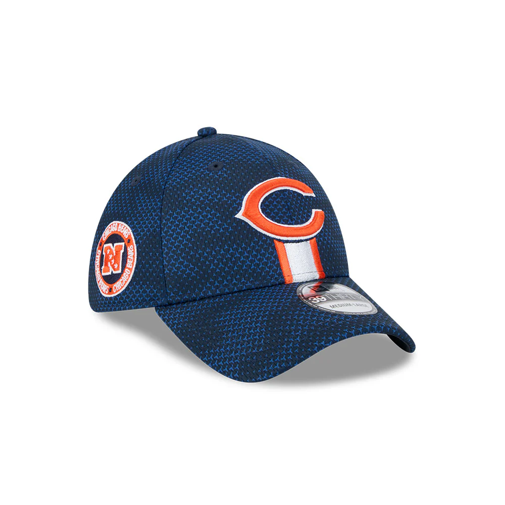 Chicago Bears NFL 2024 Sideline New Era 39 Thirty Flex Hat - Navy - Image 7