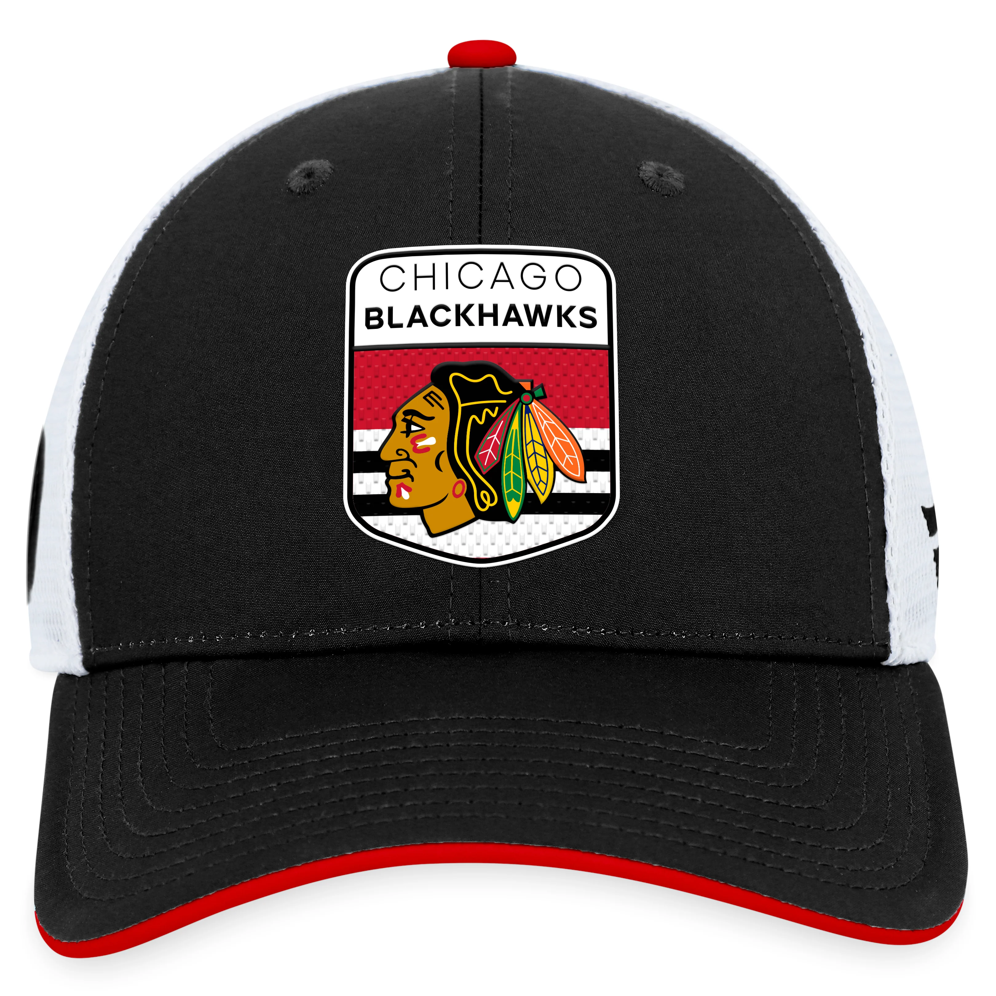 Chicago Blackhawks Fanatics Branded Blue 2023 NHL Draft On Stage Trucker Adjustable Hat - Image 3