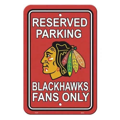 Chicago Blackhawks Sports Vault Reserved Parking Fan Sign