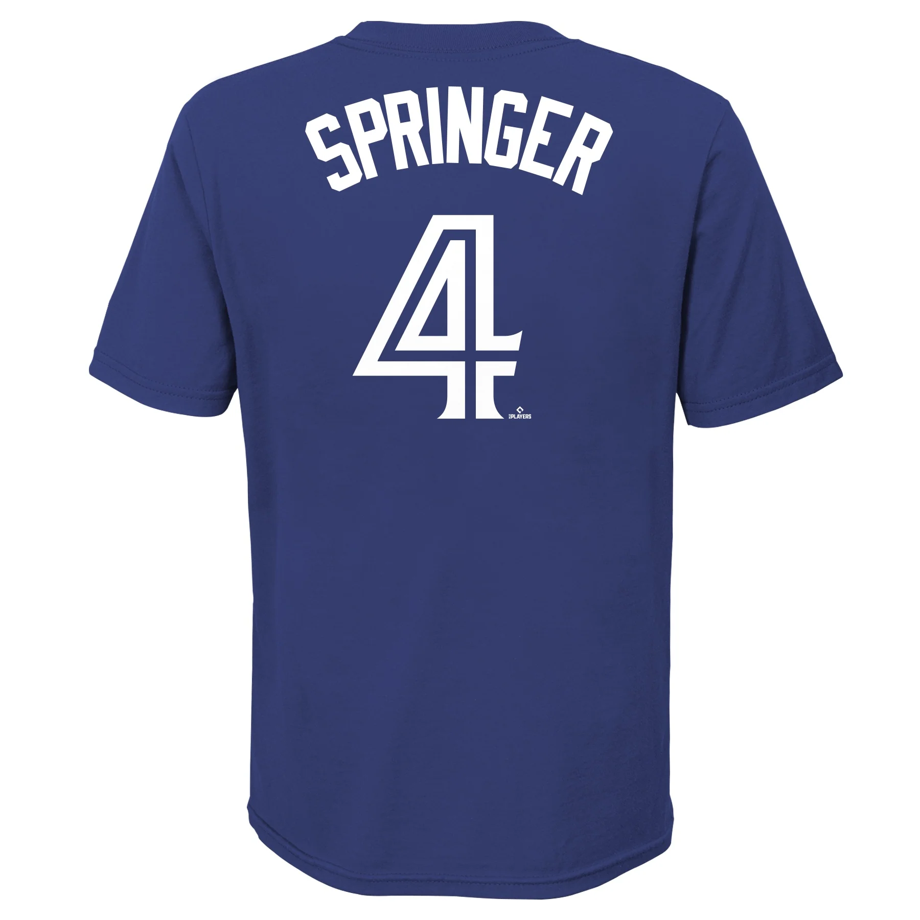 Child Toronto Blue Jays George Springer #4 Nike Royal Blue Name & Number T-Shirt - Image 3