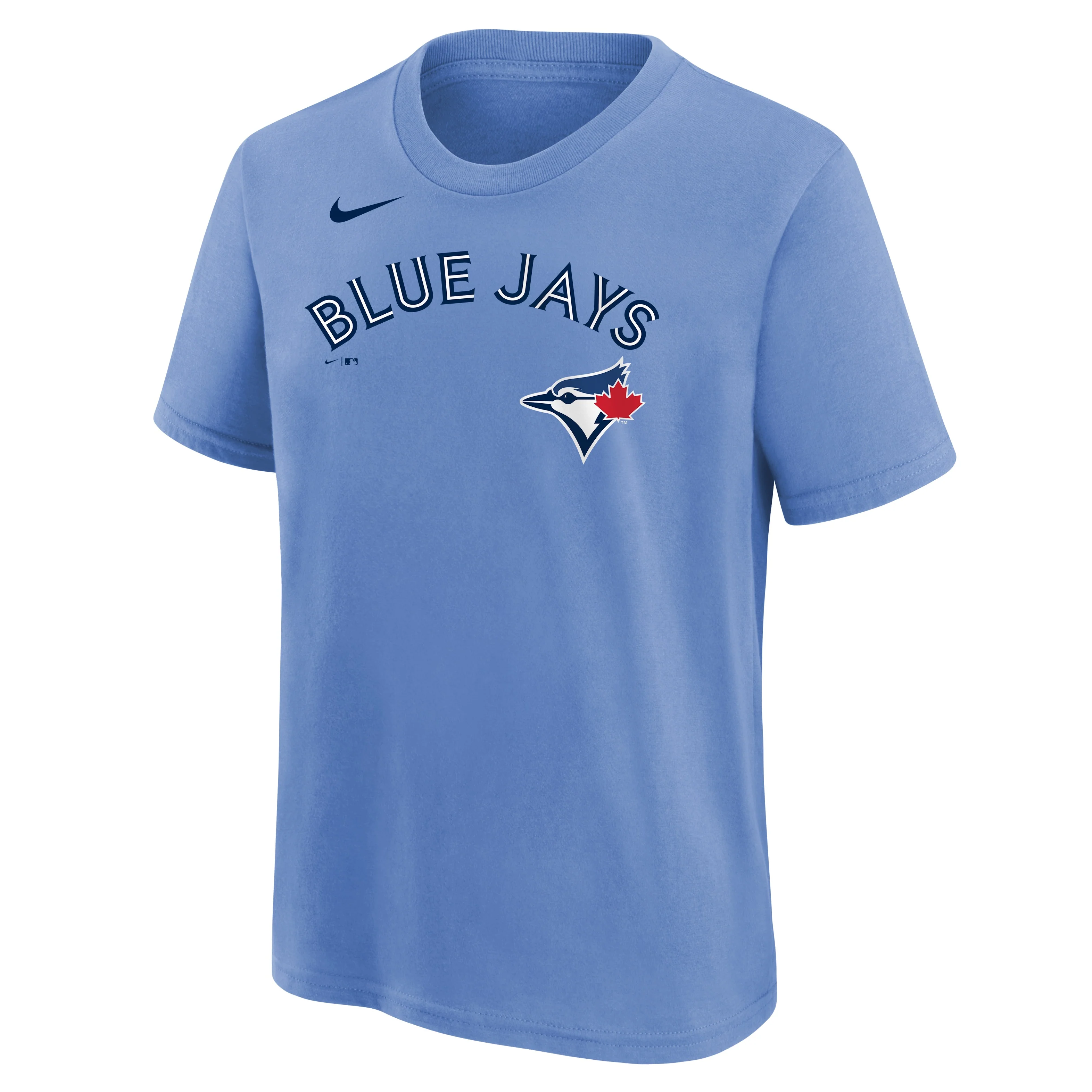 Child Toronto Blue Jays Guerrero Jr. #27 Nike Powder Blue Horizon Name & Number T-Shirt - Image 3