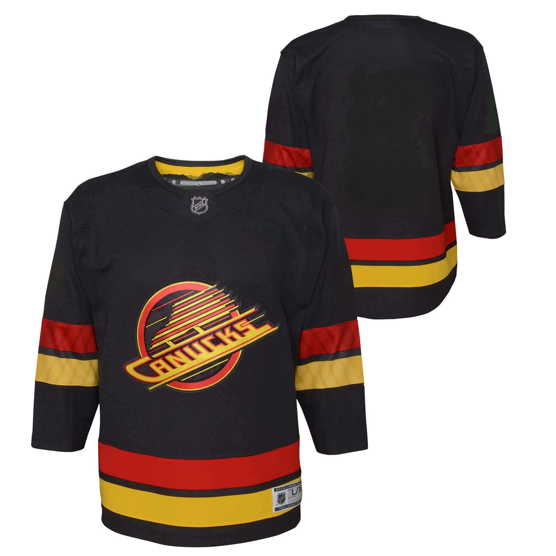 Youth Vancouver Canucks Premier Jersey Home - Black - Image 3