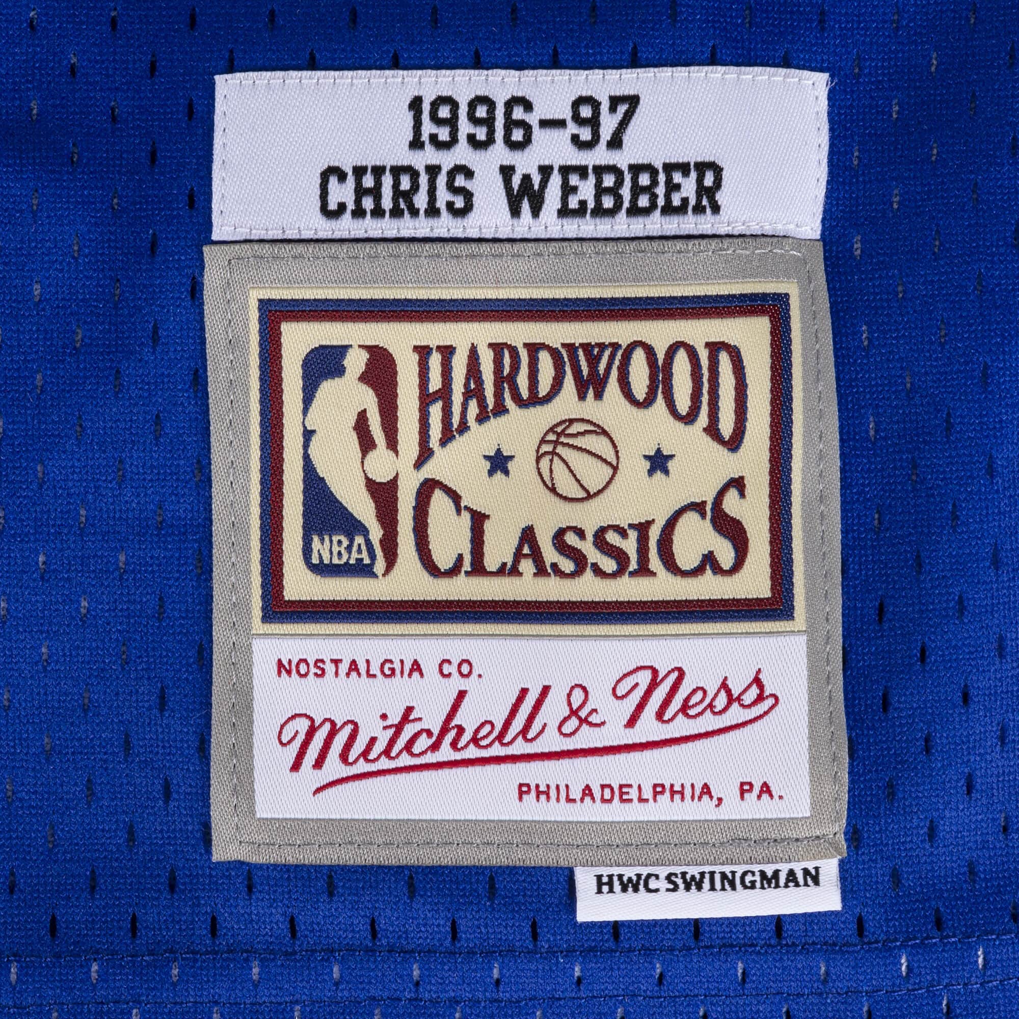 Chris Webber #4 Washington Bullets Mitchell & Ness 1996-97 Hardwood Classic Swingman Jersey - Image 3