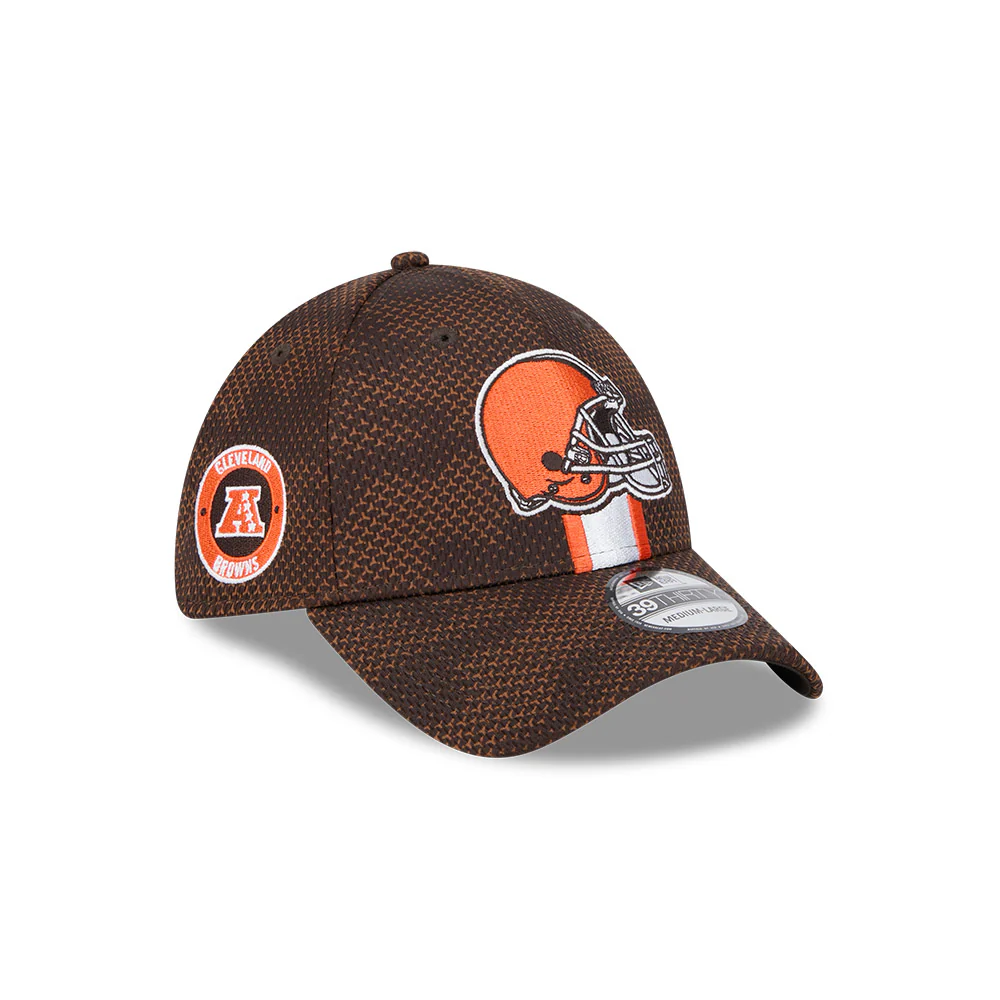 Cleveland Browns NFL 2024 Sideline New Era 39 Thirty Flex Hat - Brown - Image 7