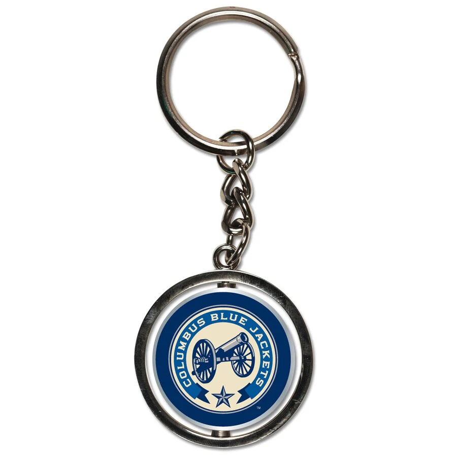 Columbus Blue Jackets Spinner Key Ring - Image 2