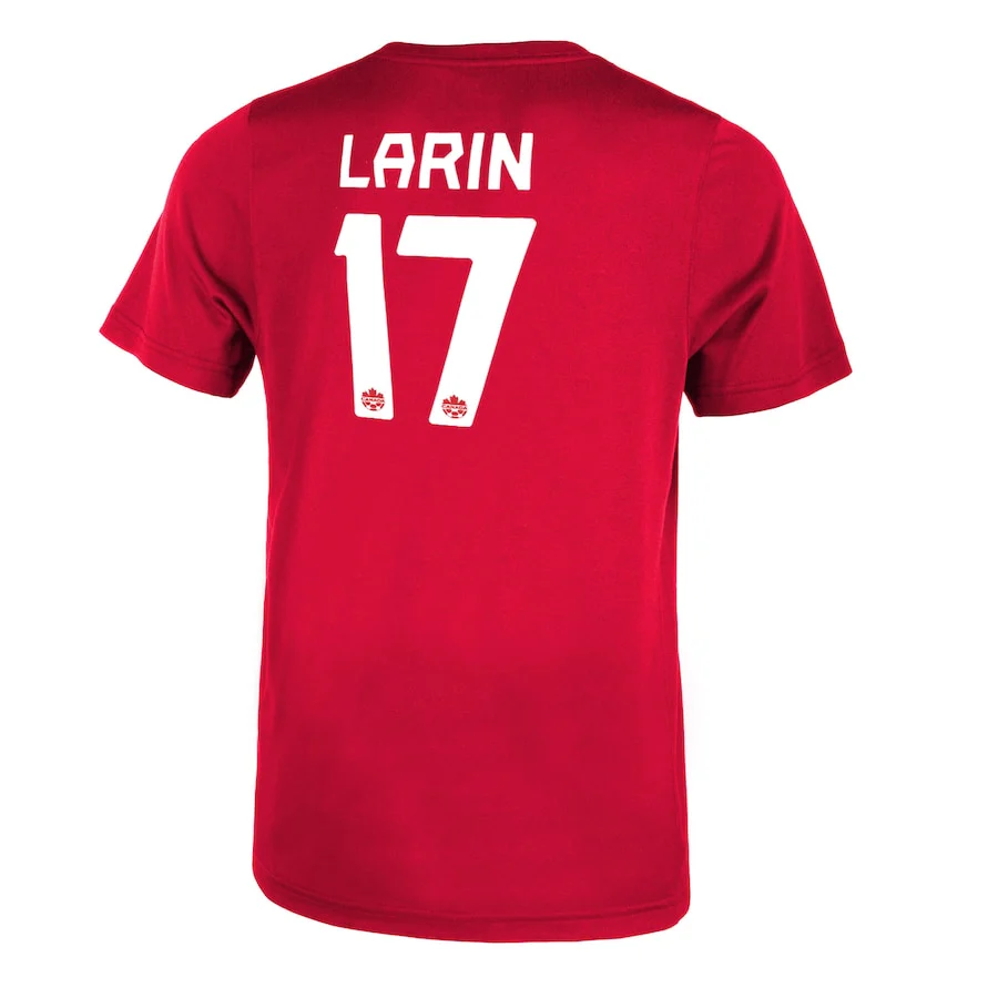 Cyle Larin #17 Canada Soccer National Team Nike Name & Number T-Shirt - Red