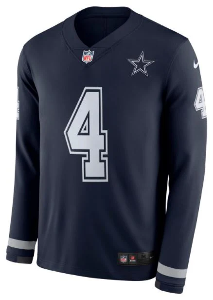 Dak Prescott Dallas Cowboys Nike Therma Long Sleeve Player Jersey - Navy - Image 2