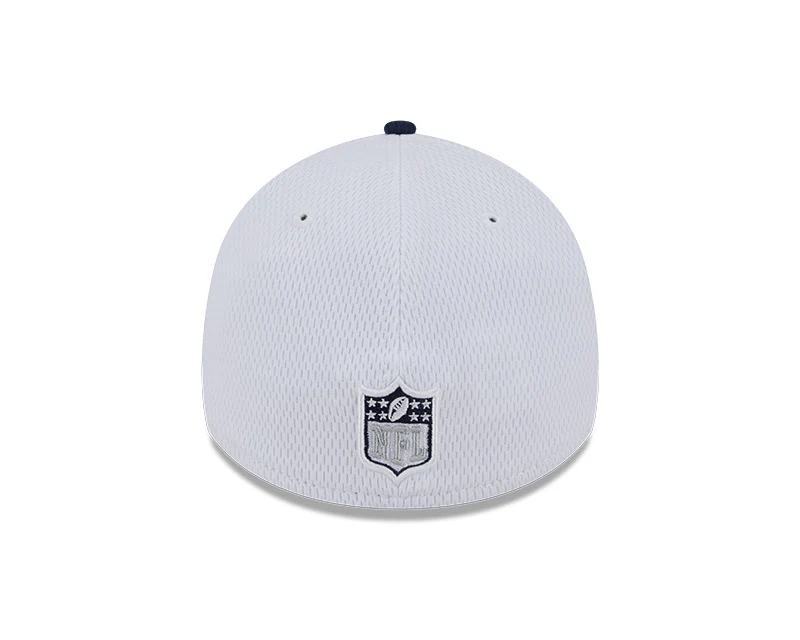 Dallas Cowboys New Era 2023 Sideline 39THIRTY Flex Hat - White/Navy - Image 6