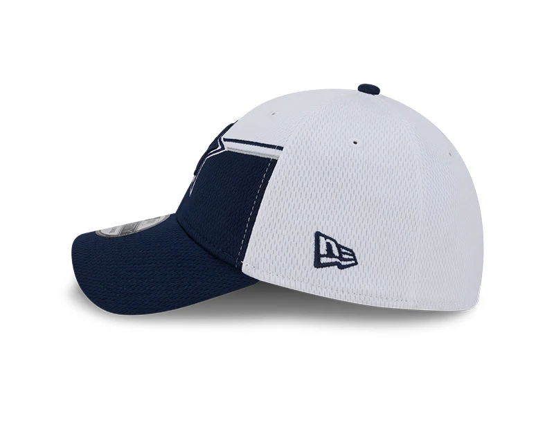 Dallas Cowboys New Era 2023 Sideline 39THIRTY Flex Hat - White/Navy - Image 7