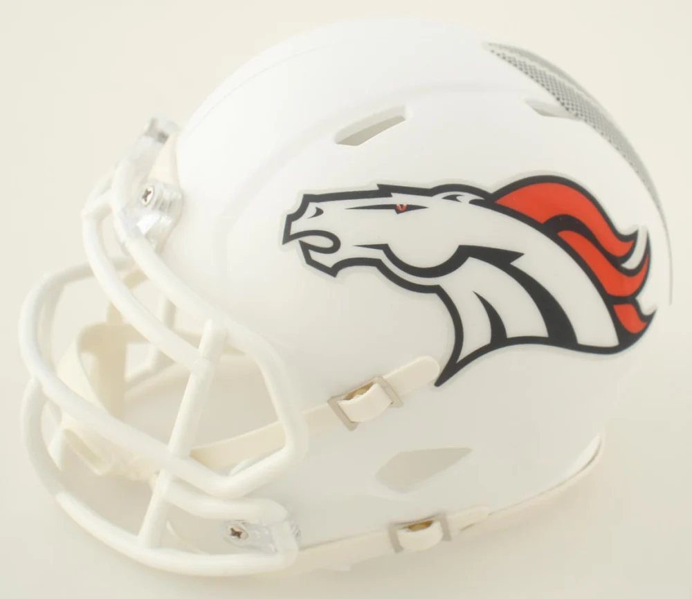 Denver Broncos NFL Riddell White/Grey Alternate Speed Mini Football Helmet