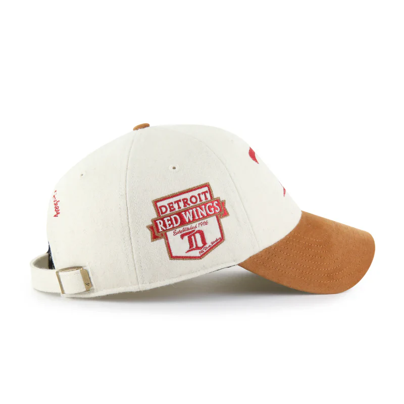 Detroit Red Wings '47 Beige Rafter Clean Up Adjustable Hat - Image 3