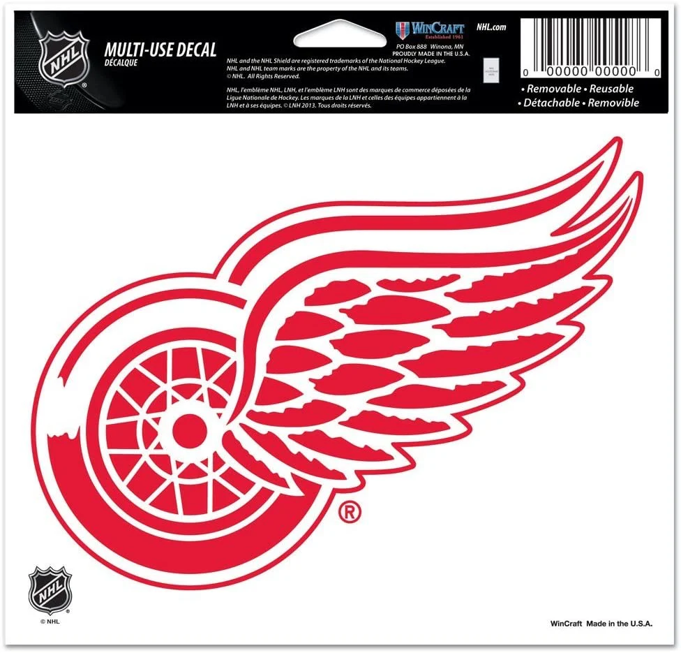 Detroit Red Wings 4X4 NHL Wincraft Decal - Image 2