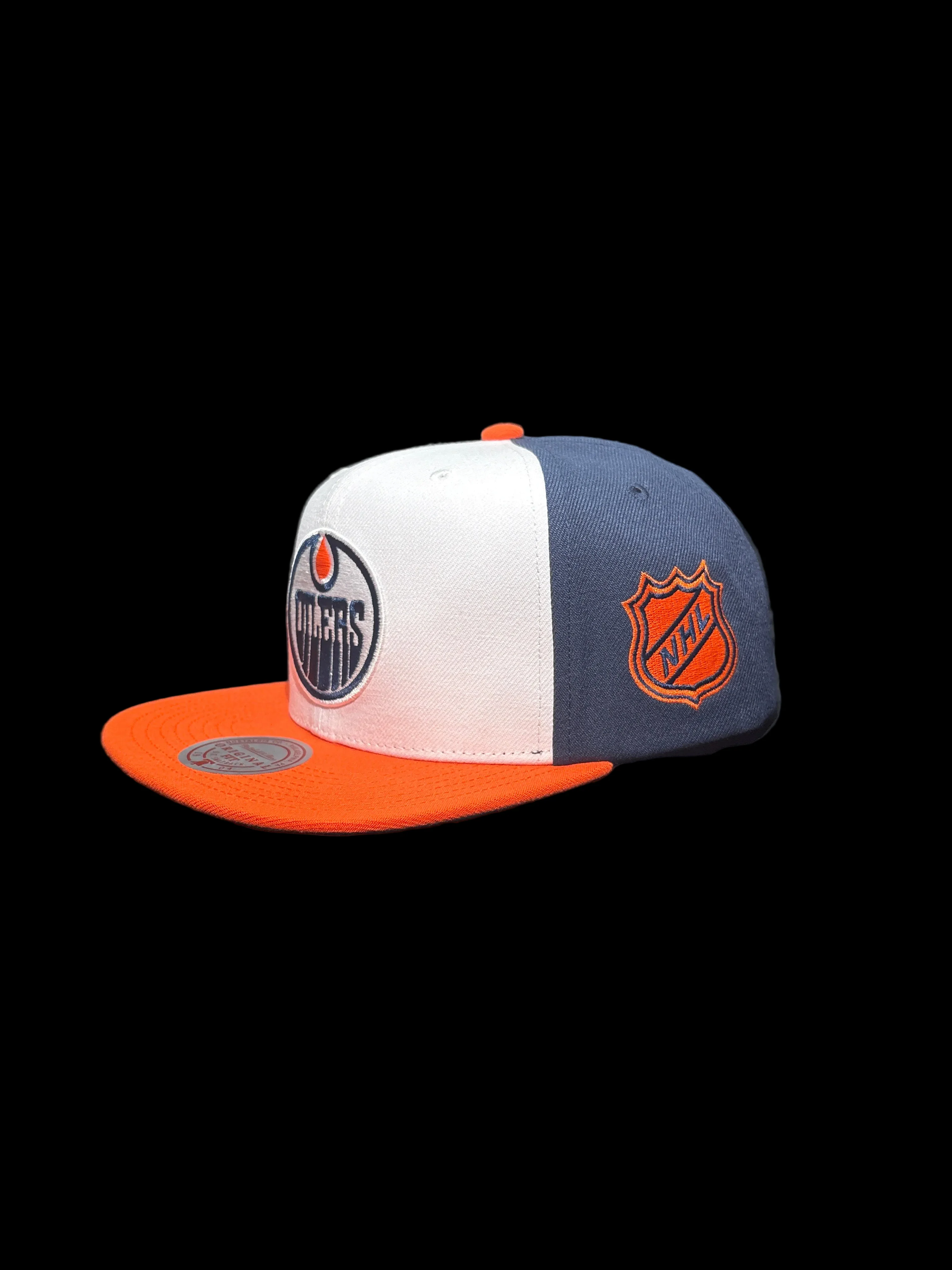 Edmonton Oilers Mitchell & Ness Two-Tone Legendary Original Fit Snapback Hat - Orange - Image 2