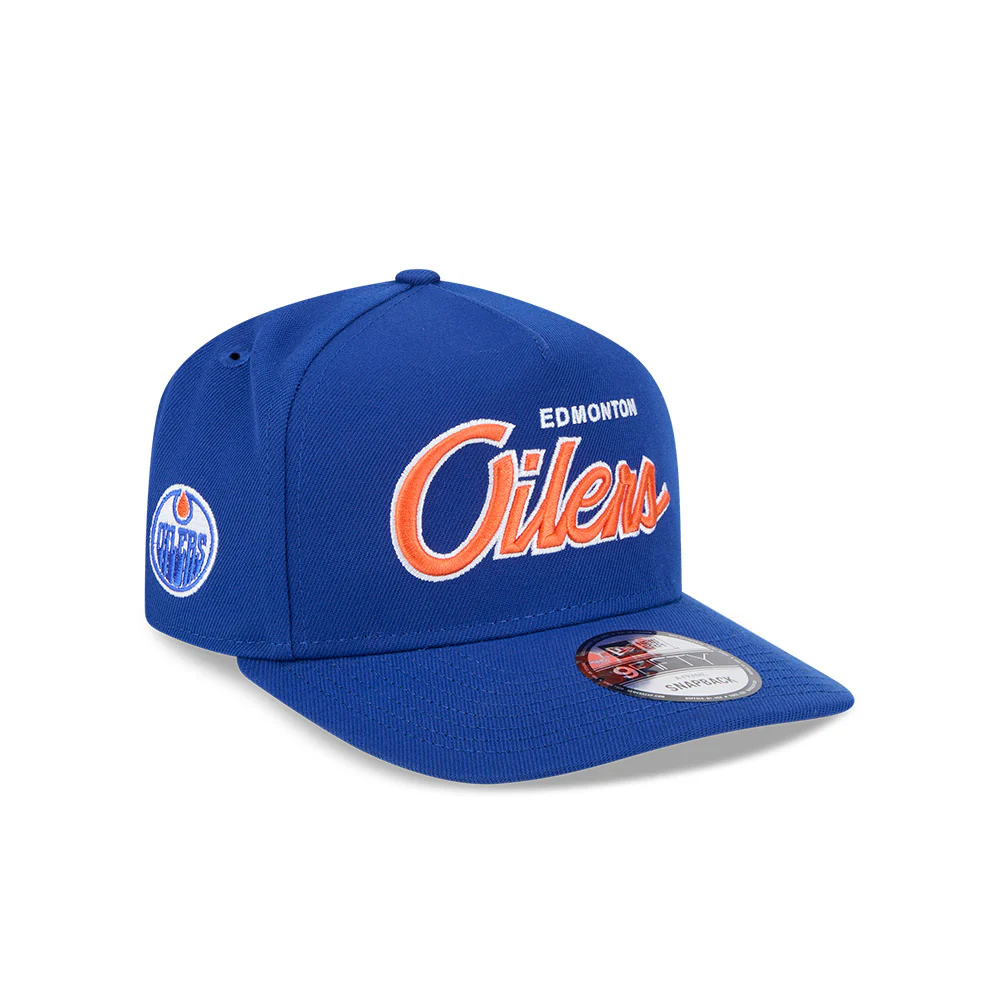 Edmonton Oilers New Era 9Fifty A-Frame Script Snapback Hat - Image 3