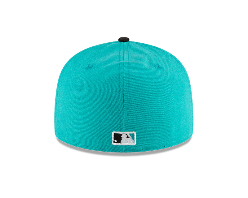 Florida Marlins 1997 World Series Wool Authentic Cooperstown Collection 59FIFTY Fitted Hat - Black/ Teal - Image 5
