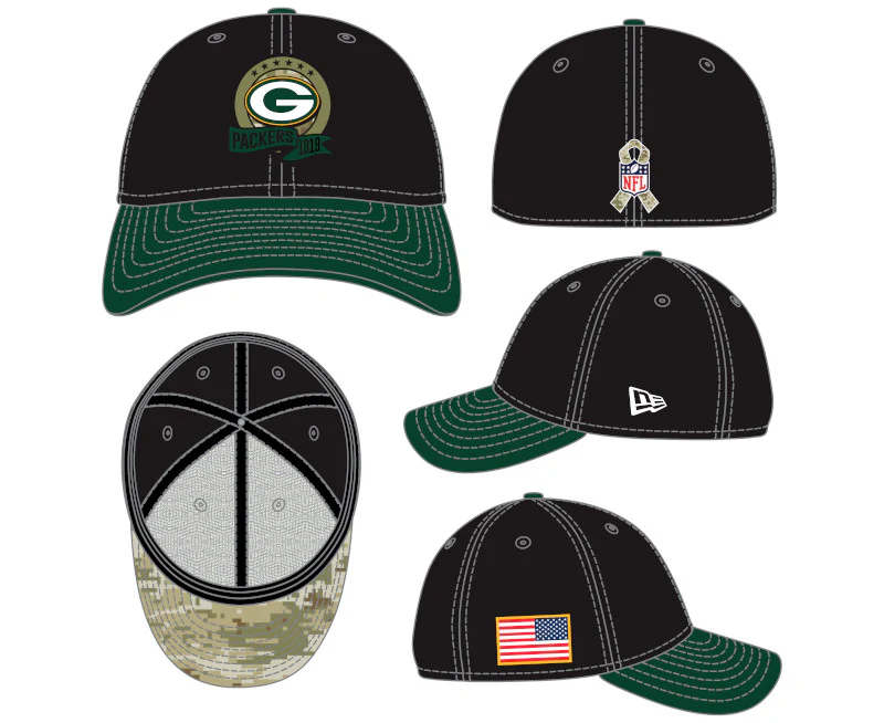 Green Bay Packers New Era 2022 Salute To Service - 39THIRTY Flex Hat - Image 8